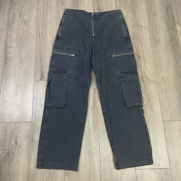 Madewell Low Slung Baggy Cargo Winsom Wash Denim Jeans US Women's 28 New - Picture 3 of 6